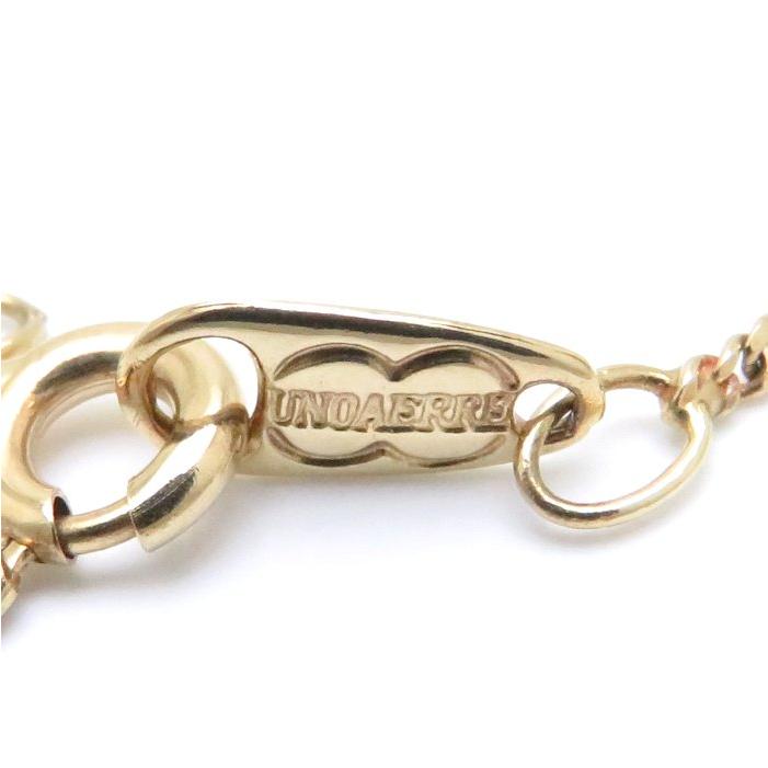 ウノアエレ UNOAERRE チェーンネックレス K18YG 40cm デザインネックレス イエローゴールド/093649【中古】【BJ】 