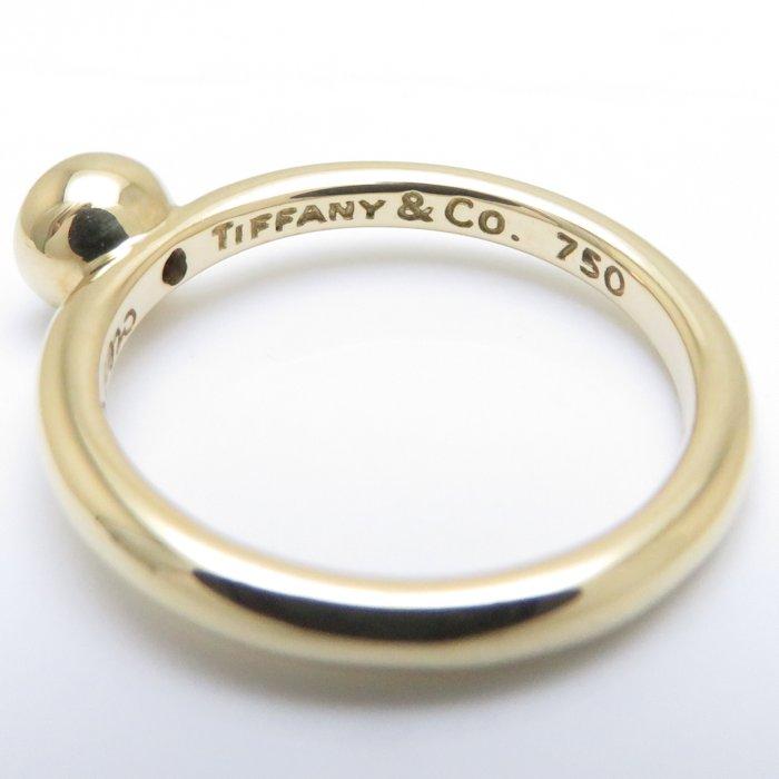 ティファニー TIFFANY&Co. リング 1Pエメラルド K18YG 8号 イエローゴールド 指輪/093712【中古】【BJ】 イエローゴールド
