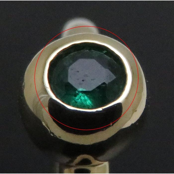 ティファニー TIFFANY&Co. リング 1Pエメラルド K18YG 8号 イエローゴールド 指輪/093712【中古】【BJ】 イエローゴールド