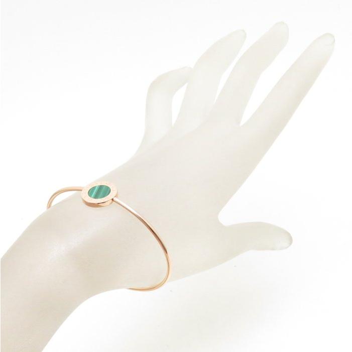【ほぼ未使用】 ブルガリ BVLGARI ブルガリブルガリ バングル マラカイト K18PG Sサイズ 356415 ピンクゴールド ブレスレット/093799【中古】【BJ】 【MYK2033568663】(73125円)