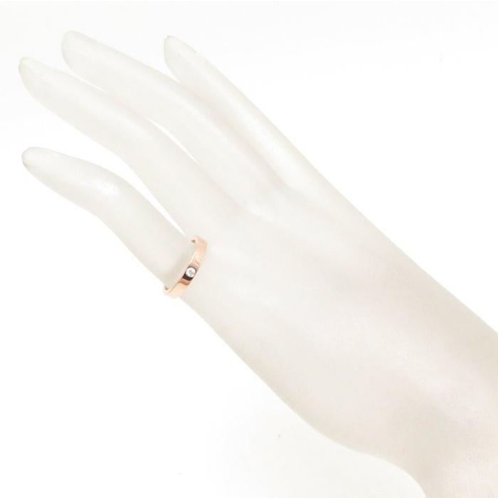【訳あり品】 Cartier カルティエ エングレーブド リング 1Pダイヤモンド K18PG #48 8号 B4086400 3mm 750 ピンクゴールド 指輪/094152【中古】【BJ】 【LWH7867856251】(28292円)