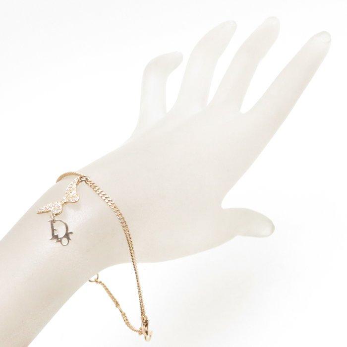 美品✨ クリスチャンディオール ブレスレット ラインストーン チャーム 中古・古着通販】Christian Dior (クリスチャン ディオール