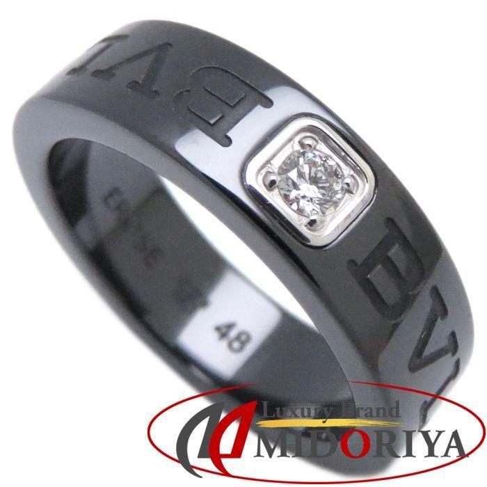 ブルガリ Bvlgari ブルガリブルガリ ダブルロゴ リング ブラックセラミック 1pダイヤモンド 48 7 5号 指輪 0944 中古 0944 株式会社midoriya 通販 Yahoo ショッピング