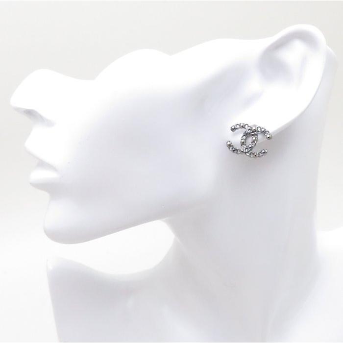 CHANEL（シャネル） ココマーク ピアス F20P ラインストーン シルバー