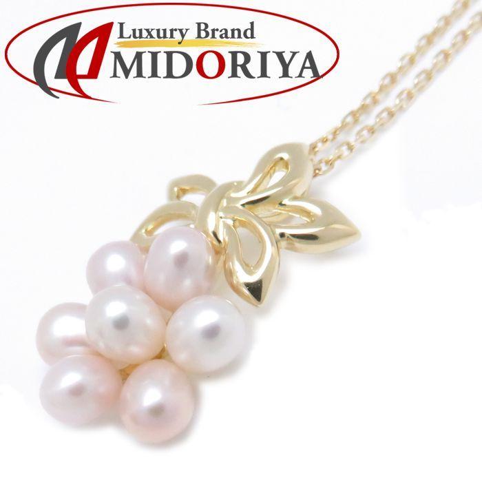 MIKIMOTO ミキモト ネックレス 葡萄モチーフ K18YG パール 真珠