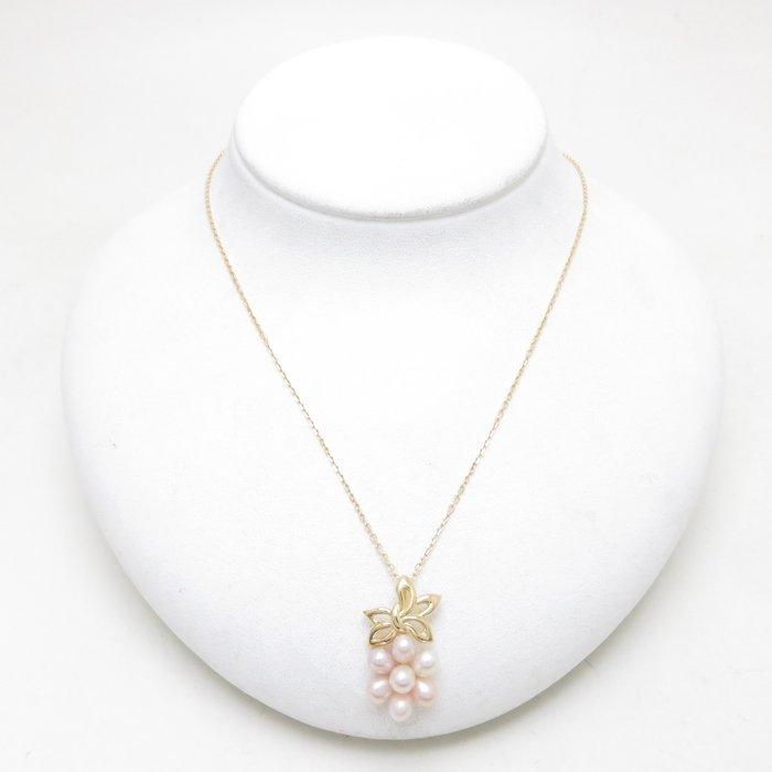 MIKIMOTO ミキモト ネックレス 葡萄モチーフ K18YG パール 真珠