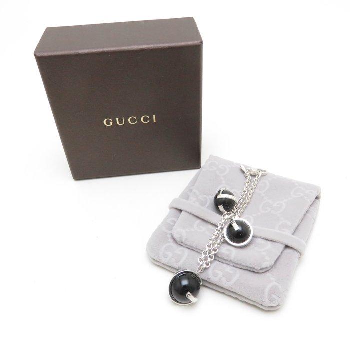 高評価続出！ GUCCI グッチ ブレスレット オニキス Gモチーフ ボール SV925 シルバー /094984【中古】【BJ】 【2602874306】(14990円)