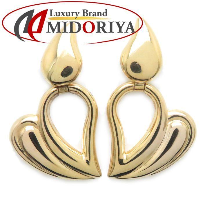 UNOAERRE ウノアエレ ピアス ハートモチーフ K14YG イエローゴールド/094988【中古】【BJ】