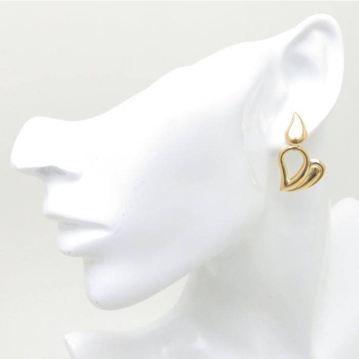 UNOAERRE ウノアエレ ピアス ハートモチーフ K14YG イエローゴールド/094988【中古】【BJ】 