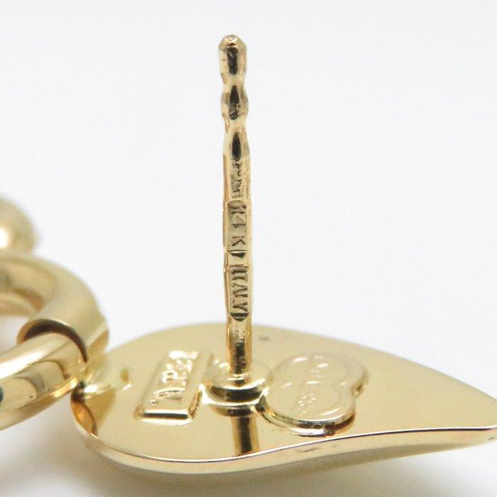 UNOAERRE ウノアエレ ピアス ハートモチーフ K14YG イエローゴールド/094988【中古】【BJ】 