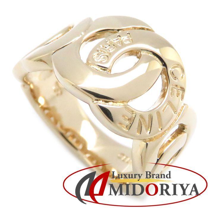 セリーヌ CELINE サークル リング K18YG 750 イエローゴールド 12号 指輪/095240【中古】【BJ】