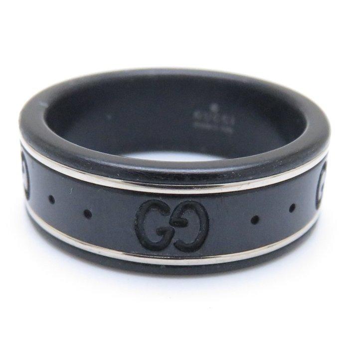 GUCCI（グッチ） アイコン リング 225985 コランダム ブラック