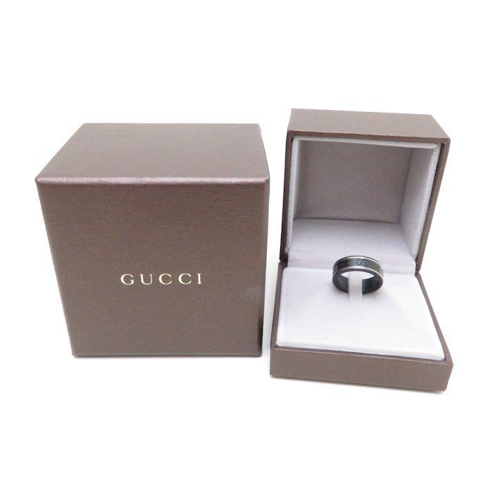 GUCCI（グッチ） アイコン リング 225985 コランダム ブラック