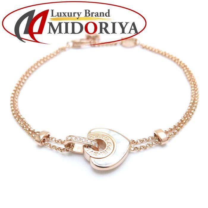 ブルガリ BVLGARI クオーレ ブレスレット SM ホワイトシェル ダイヤモンド K18PG 353031 750 ピンクゴールド/095838【中古】【BJ】