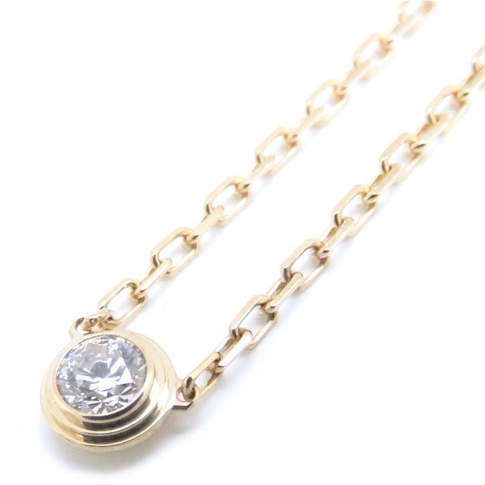 完動品 Cartier カルティエ ディアマンレジェドゥカルティエ SM ネックレス 一粒ダイヤモンド K18YG B7215800 ペンダント/096127【中古】【BJ】 【F1352927817】(48650円)