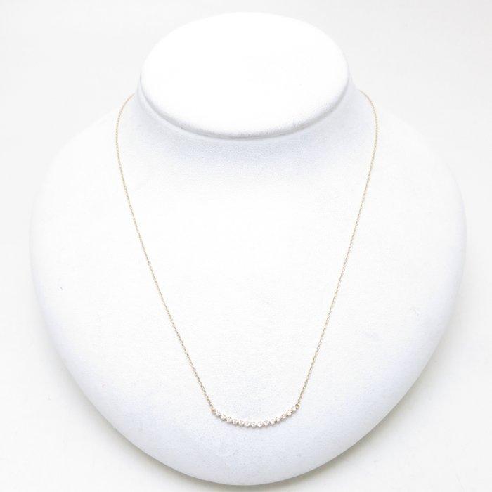 AHKAH（アーカー） ビリーブユー ネックレス K18YG ダイヤモンド0.10ct
