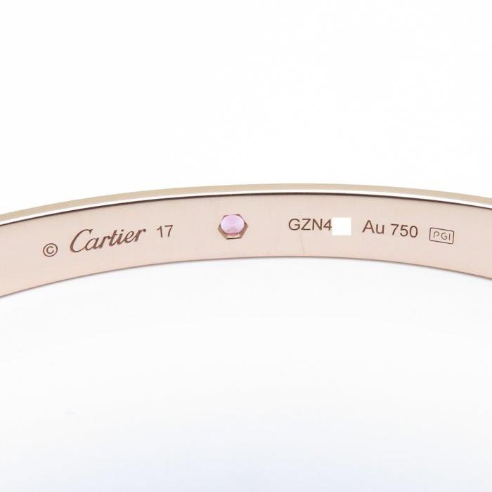 Cartier カルティエ ラブオープンブレスレット バングル 1Pピンク  