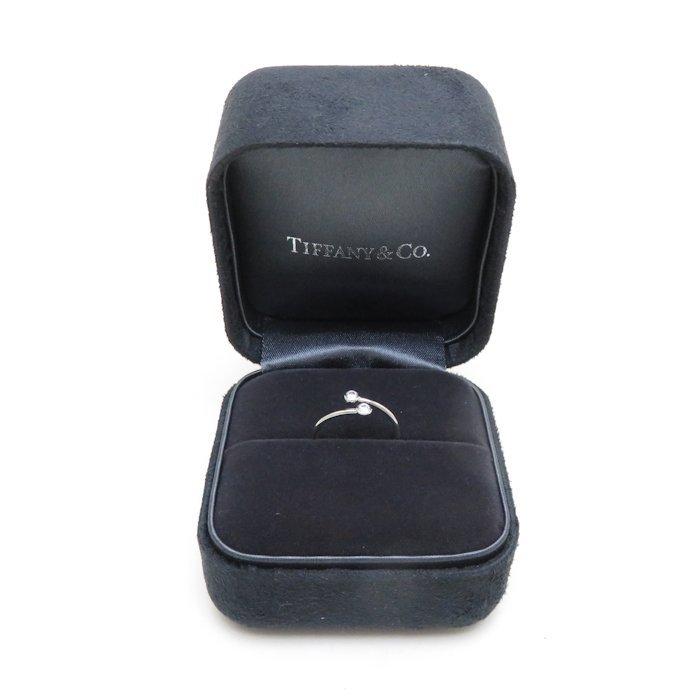 TIFFANY&Co. ティファニー フープ リング 2Pダイヤモンド Pt950 7.5号  