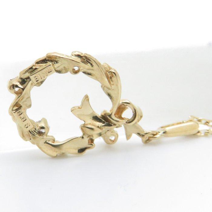 MIKIMOTO ミキモト ネックレス リースモチーフ ダイヤモンド0.06