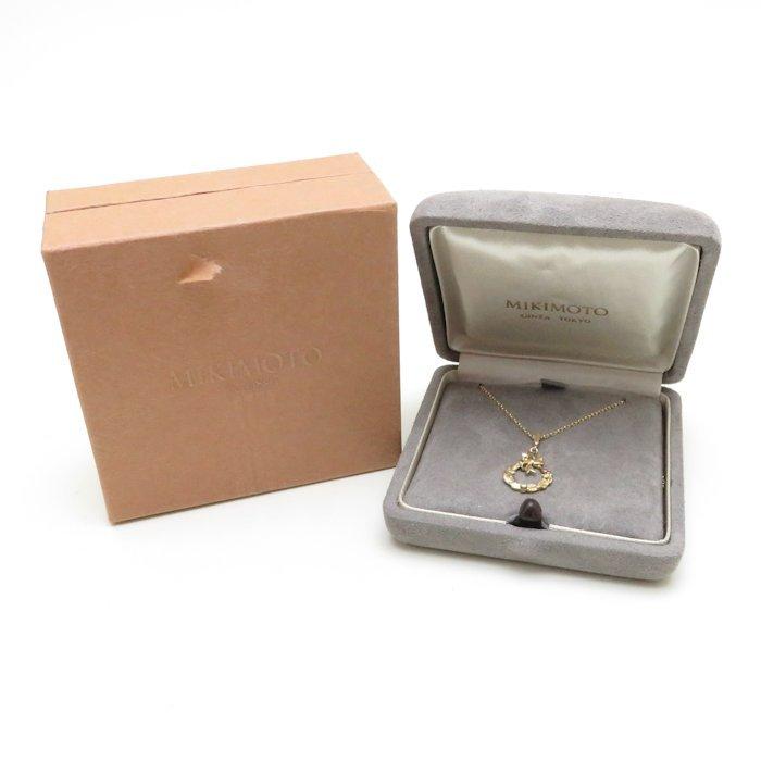 MIKIMOTO ミキモト ネックレス リースモチーフ ダイヤモンド0.06