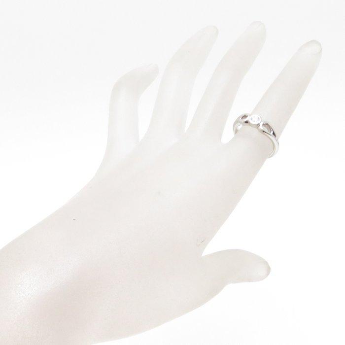 【美品】ティファニー バイザヤード ダイヤ リング 10号 6304 Tiffany & Co. - ティファニー リング ダイヤ シグネチャー 10号