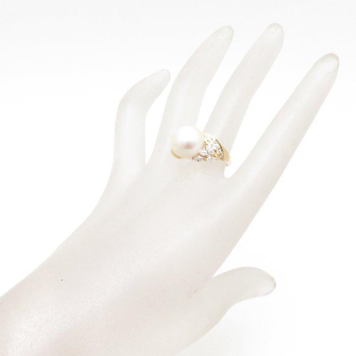MIKIMOTO ミキモト パールリング K18YG 15号 パール12ミリ