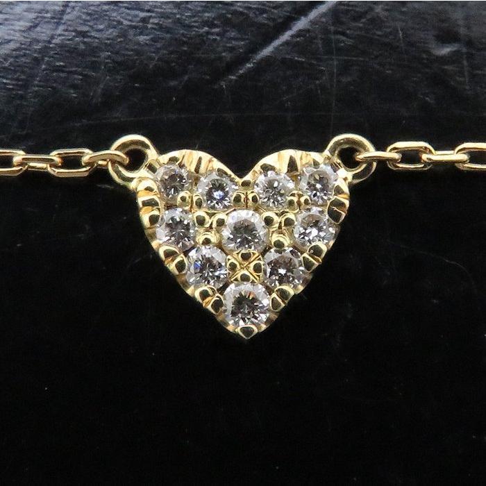 AHKAH アーカー ハートパヴェ ネックレス VC0104010100 K18YG