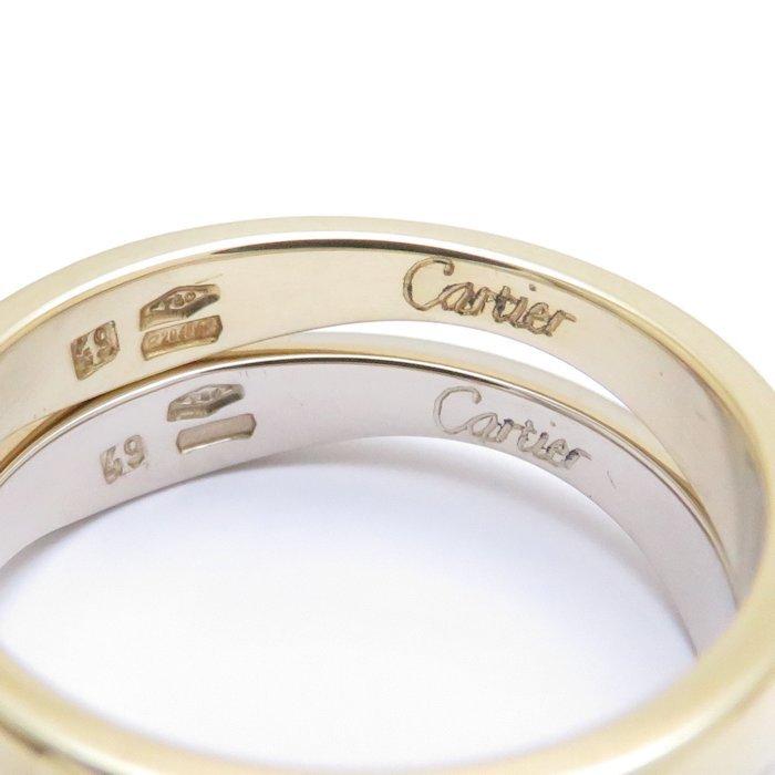 Cartier CARTIER カルティエ ラブミー リング 2本組 K18YGxK18WG #49  