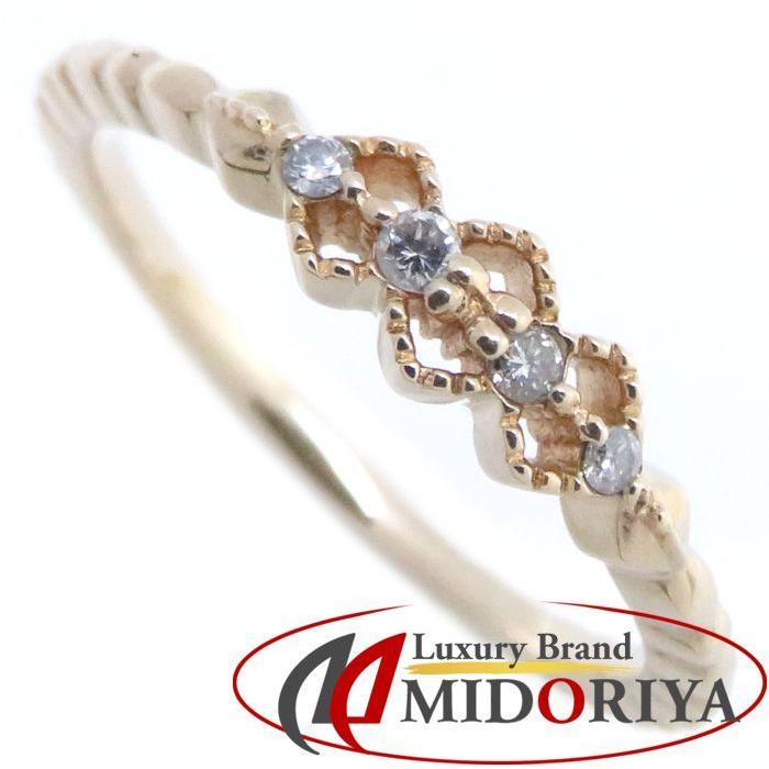 agete アガット リング ダイヤモンド0.03ct K10YG 5号 イエロー