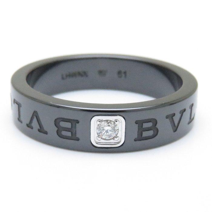 BVLGARI ブルガリ ダブルロゴ セラミック ダイヤモンド リング