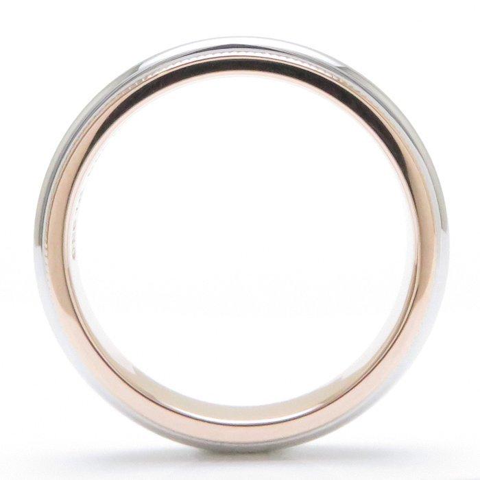 TIFFANY&Co.（ティファニー） ミルグレインバンドリング K18PGxPt950