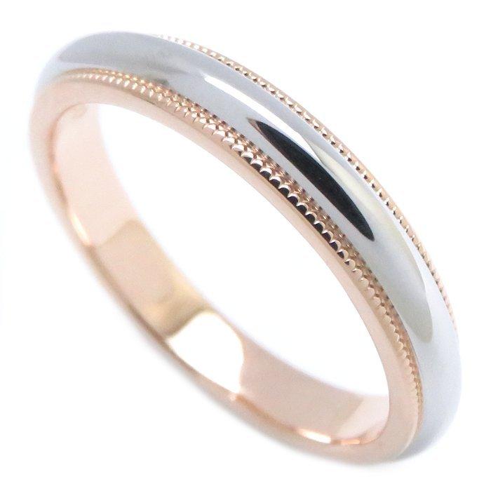 TIFFANY&Co.（ティファニー） ミルグレインバンドリング K18PGxPt950