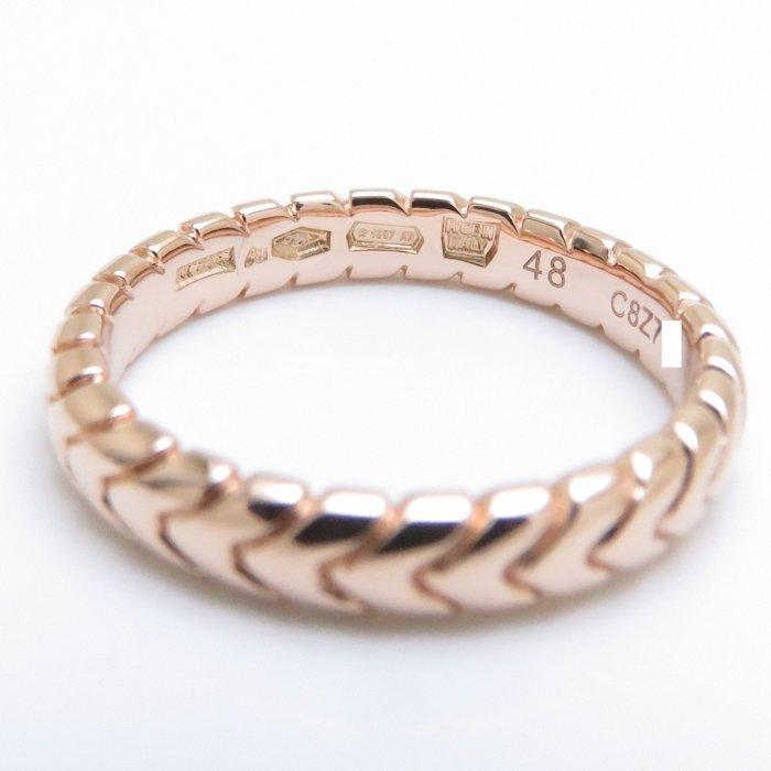 BVLGARI（ブルガリ） スピガ リング K18PG #48 8号 ピンクゴールド