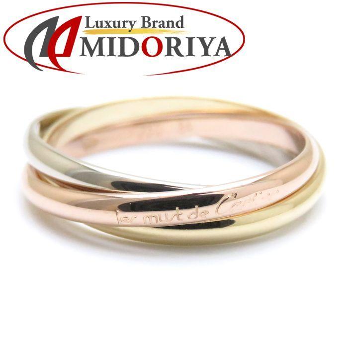 美品 カルティエ トリニティ リング 3連 used K18 18金 SM Cartier カルティエ トリニティ リング 指輪 13.5号 18金 K18