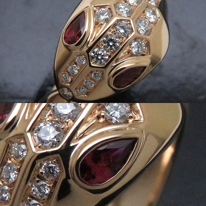 BVLGARI ブルガリ セルペンティ リング K18PG 18号 ルベライト BVLGARI ブルガリ セルペンティ リング K18PG 18号 ルベライト
