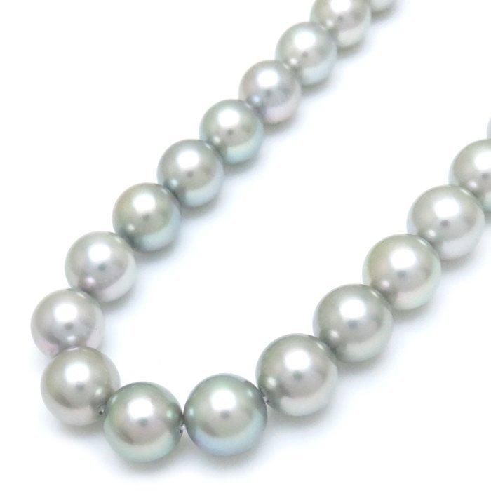 TASAKI 田崎真珠 パールネックレス シルバーグレー 43.5cm 真珠 8〜8.5