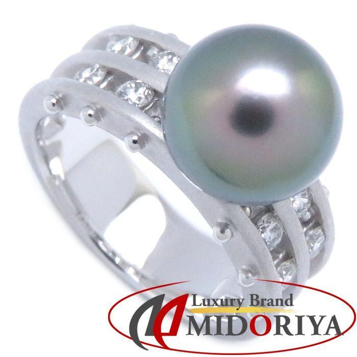 TASAKI 田崎真珠 ブラックパールリング Pt900 11.5号 黒真珠9.3ミリ  