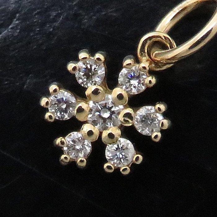 agete アガット パールダイヤ 雪結晶 ネックレスチャーム