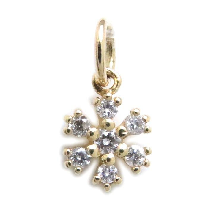 agete アガット パールダイヤ 雪結晶 ネックレスチャーム