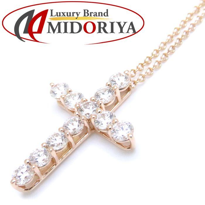 TIFFANY&Co. ティファニー クロス ネックレス ダイヤモンド11石 K18PG