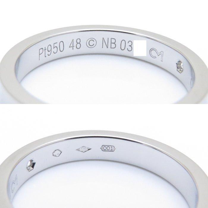 Cartier カルティエ エングレーブド リング 1Pダイヤモンド Pt950 #48