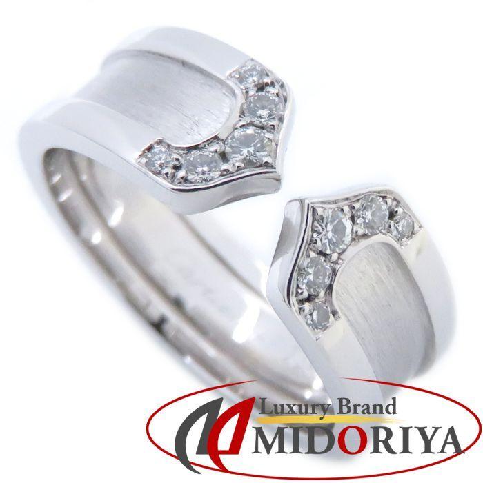 Cartier カルティエ C2 K18WG 11号 Cartier（カルティエ） C2リング SM #51 11号 K18WG 2Cリング ロゴ