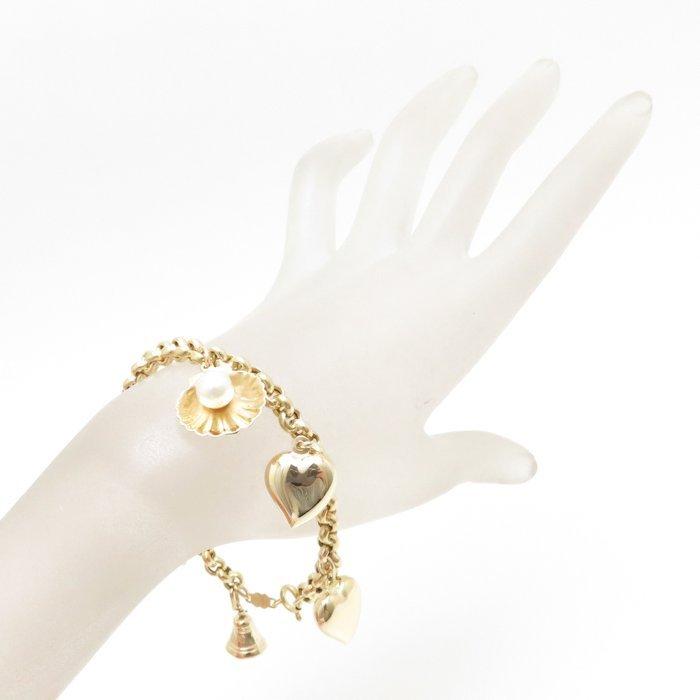 UNOAERRE ウノアエレ ブレスレット 6チャーム K18YG パール ハート  