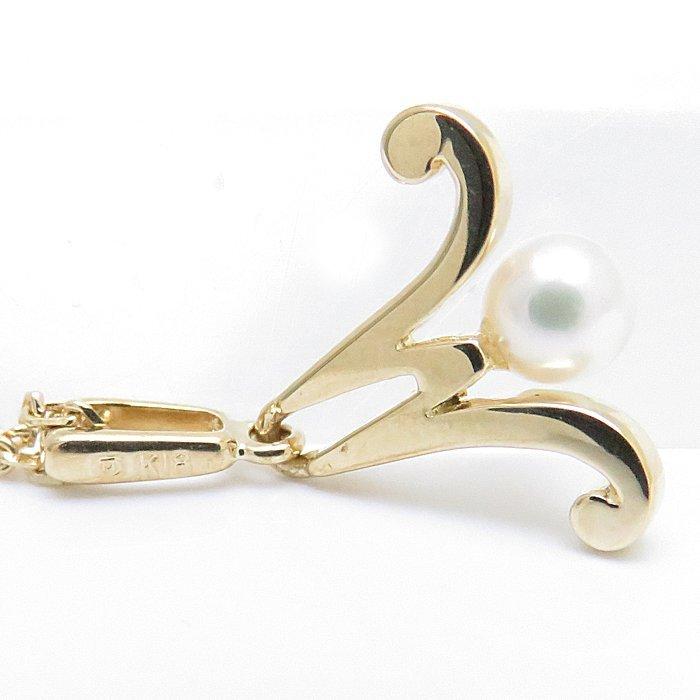 MIKIMOTO（ミキモト） イニシャル ペンダント ネックレス M K18YG
