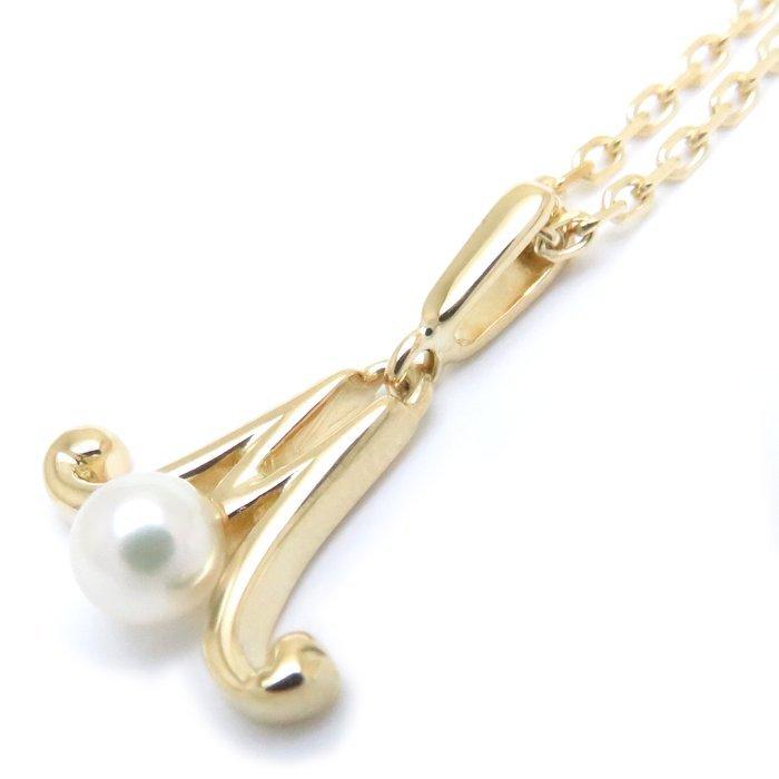 MIKIMOTO（ミキモト） イニシャル ペンダント ネックレス M K18YG
