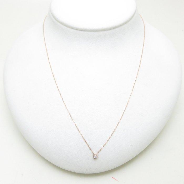 ete エテ ダイヤモンドネックレス K18PG ダイヤモンド0.03ct ピンク 