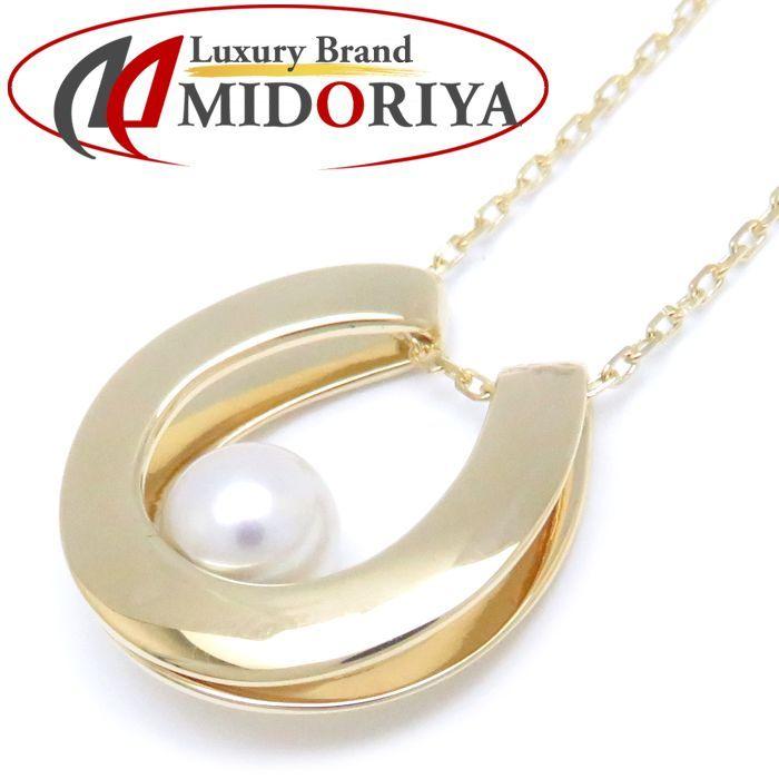 MIKIMOTO ミキモト ホースシュー ネックレス K18YG パール6.5 MIKIMOTO ミキモト ホースシュー ネックレス K18YG パール6.5