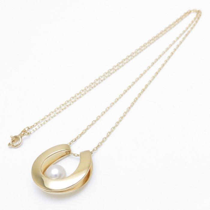 MIKIMOTO（ミキモト） ホースシュー ネックレス K18YG パール6.5ミリ