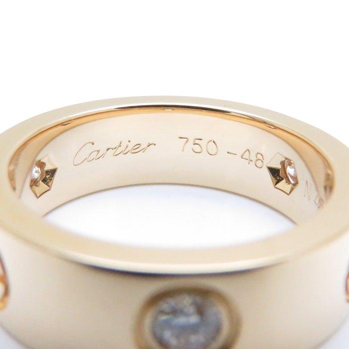 Cartier カルティエ ラブリング 3Pダイヤモンド K18YG #48 8号 