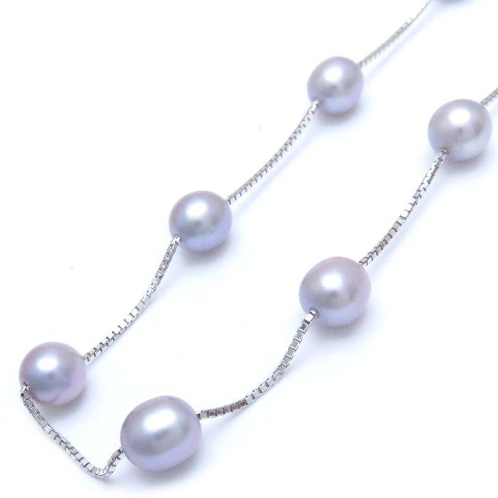 TASAKI 田崎真珠 ネックレス ステーションパール K18WG バロックパール 